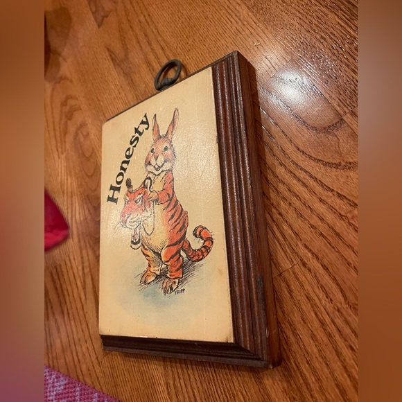 Vintage wall decor Honesty rabbit in a tiger costume ark products made in USA - Picture 6 of 6